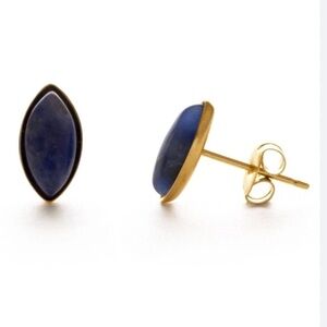 AMANO STUDIO Navette Semi Precious Stud Earrings, Lapis Lazuli